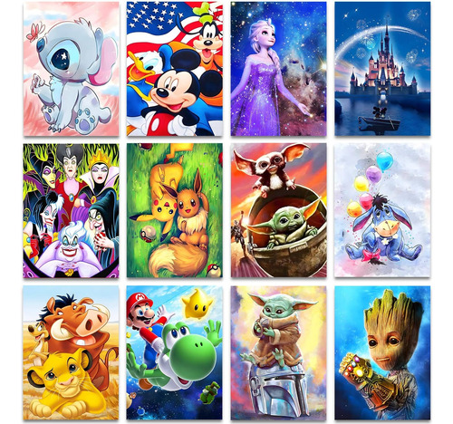 Pintura De Diamantes 5d X12 Kits Cartoons