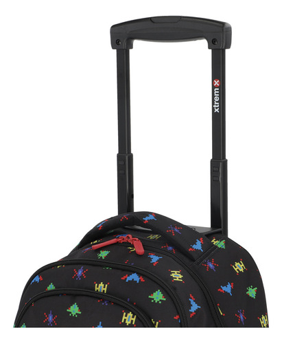 Mochila C/carro X Trem Cross 298 Premium Escolar Color Black Arcade