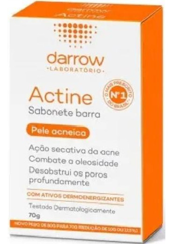 Sabonete Em Barra Actine Pele Acneica Com 70g