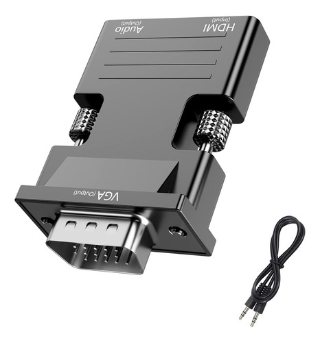 Berlat Convertidor Adaptador Hdmi A Vga, Salida De Audio, Co