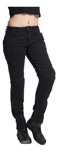 Biker Jeans Mujer Slim Straight Fit Motocicleta Pantalo...