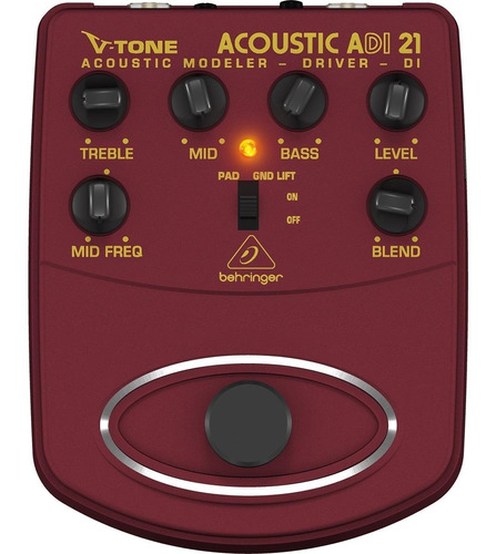 Behringer Adi21 Pedal Preamp Para Guitarra Electroacústica