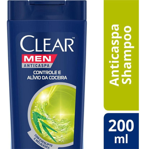 Shampoo Anticaspa Controle Alívio Da Coceira 200ml Clear Men