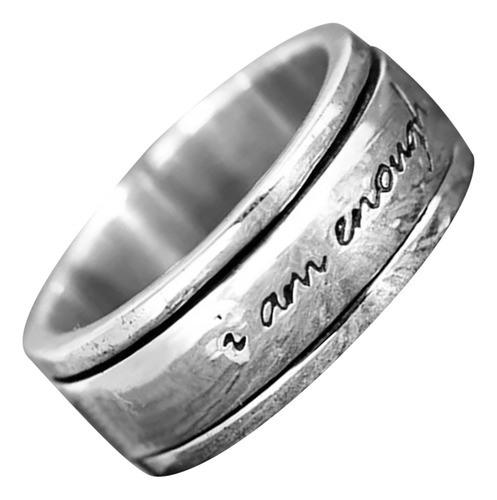 Anillo Con Letras Giratorias En Relieve En V Que Alivia La T