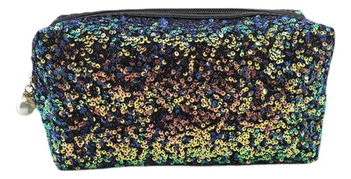 Bolsa De Maquillaje Ins Style Con Lentejuelas, Gran Capacida