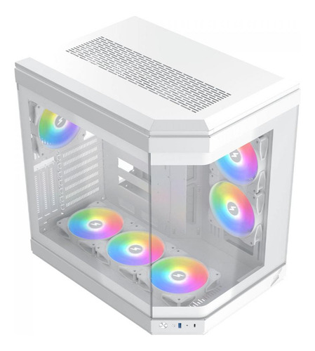 Gabinete Gamer Superframe Power Cube, Mid Tower, Eatx S/ Fan