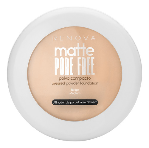 Base de maquillaje en polvo Renova MAQUILLAJE Polvo Pore Free tono miel - 10.5g