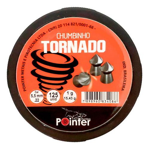 Chumbo 5.5mm Bala .22 Carabina Espingarda Kit 4 Caixas 125un