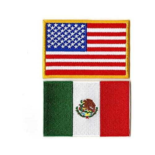 Parches De Bandera Mexicana Americana De 3.25 Pulgadas ...