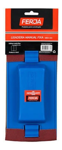 Lixadeira Manual Taco 20x11 Fixa 1/2 Lixa Plástico Cor Azul