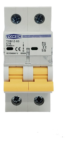 Interruptor Termomagnetico C D 600 V 16 Amp Solar Curva C