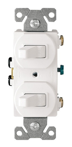 Switch Interruptor Doble 15a 120v Cooper 271w Blanco