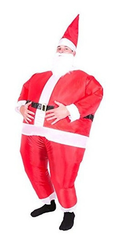 Traje De Disfraces Inflable Adulto De Santa Claus Bodysocks