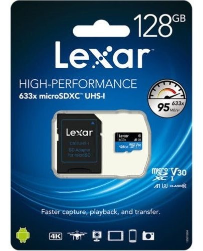 Micro Sd Lexar 128gb V30 U3 633x - Pronta Entrega