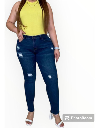 Pantalon De Mezclilla Talla Extra Para Dama