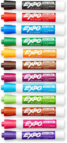 Marcador Rotulador Expo Borrado En Seco Surtidos 12-pack