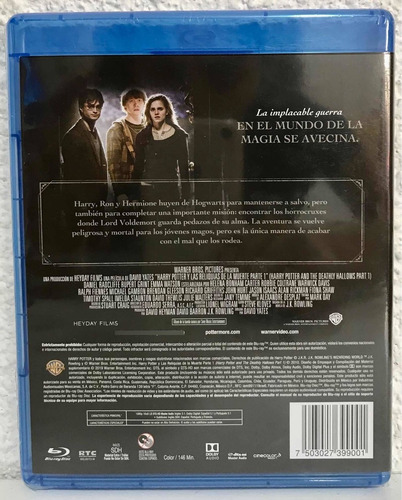 Harry Potter Y Las Reliquias De La Muerte Blu-ray