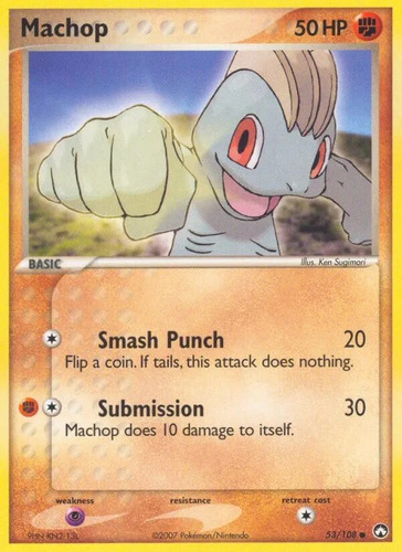 Cartas Pokemon Machop 53/108 Ex Power Keepers