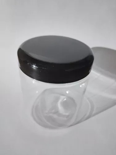 Pote PVC transparente con tapa blanca de 250 gr