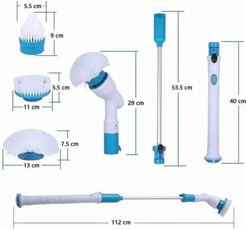 Cepillo De Limpieza Extensible Inalambrico Recargable