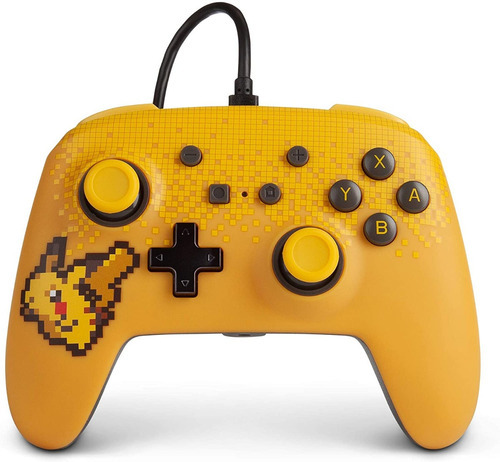 Control Alámbrico Para Nintendo Switch - Pixel Pikachu Color Amarillo