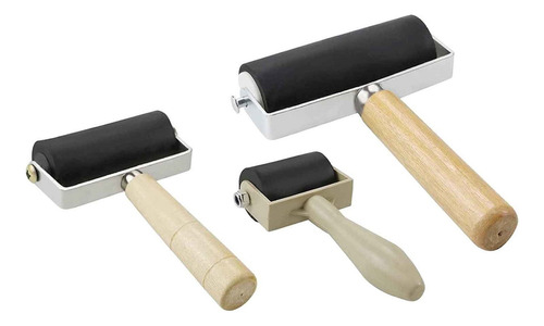 3 Piece Rubber Roller Print Applicator