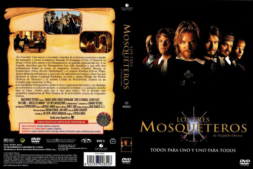 Los Tres Mosqueteros - Charlie Sheen - Kiefer Sutherland Dvd