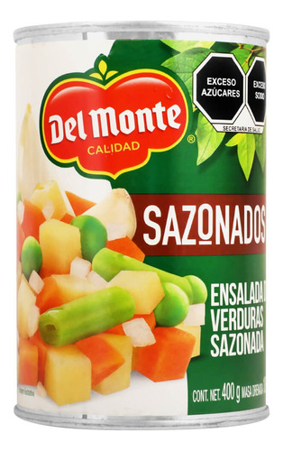 8 Pack Ensalada De Verduras Sazonada Del Monte 400
