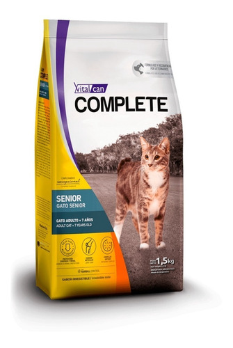 Alimento Gato Senior Complete 15kg De Vitalcan Sabor Mix Tm