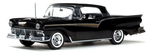 1957 Ford Fairlane 500 Skyliner Preto - Escala 1:18 Sun Star