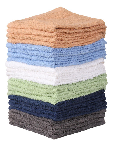 Towel And Linen Mart - Juego De 24 Paños De Lavado, 100 % . Color Multicolor