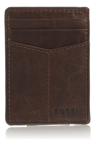 Fossil Estuche Para Tarjetas Magnético De Cuero Ingram Para 