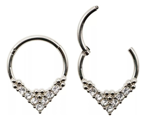 Piercing Argolla Con Bisagra Acero 316l Argb28a 1,2x10mm 1un