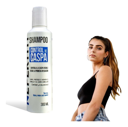 Shampoo Sin Sal Para Control De Caspa Nefertiti 300ml
