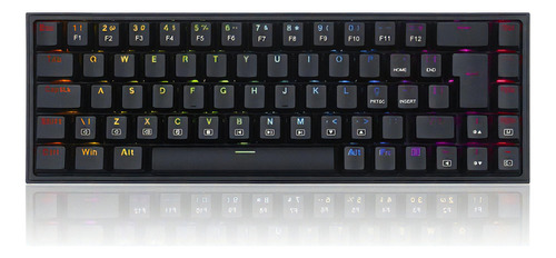 Teclado Mecânico Gamer Redragon Castor K631 Rgb Preto Switch Linear Red Português Brasil Abnt2