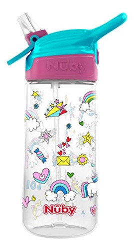 Nuby Push Button Flip-it Soft Spout Tritan Water