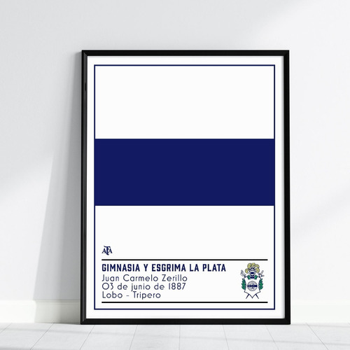 Cuadro Deco Futbol Gimnasia Y Esgrima La Plata Ideal Regalo