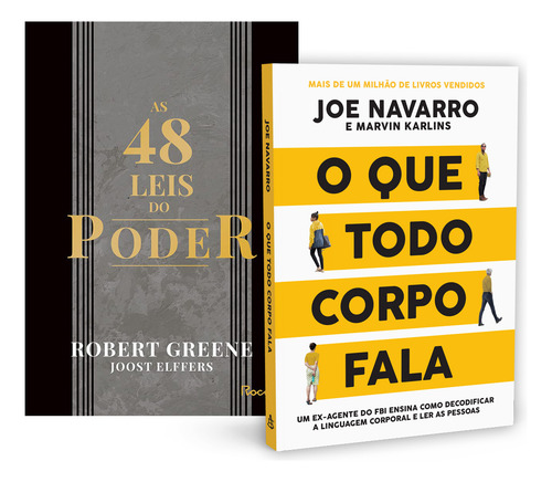 Kit 2livros, As 48 Leis Do Poder + O Que Todo Corpo Fala, Clássico Sobre Multiplicar Riqueza E Solucionar Problemas Financeiros, Ed. Atualizada, Robert Greene, Joe Navarro E Marvin Karlins