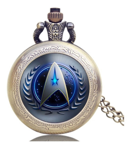Reloj Bolsillo Cadena Star Trek Viaje A Las Estrellas A