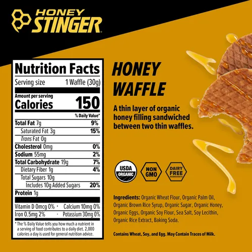 Waffles Orgnicos Con Miel Natural Para El Rendimiento.