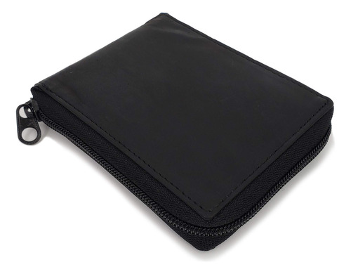 Cartera Para Hombre Con Cremallera Y Identificación Abatible