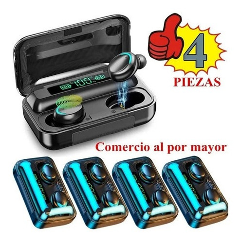 4 Audífonos Inalámbricos Bluetooth F9 9d Tws 5.1