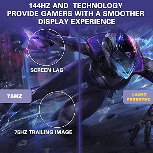 Monitor Curvo Crua 27 Para Juegos, Qhd(2560x1440p)2k 144hz 1