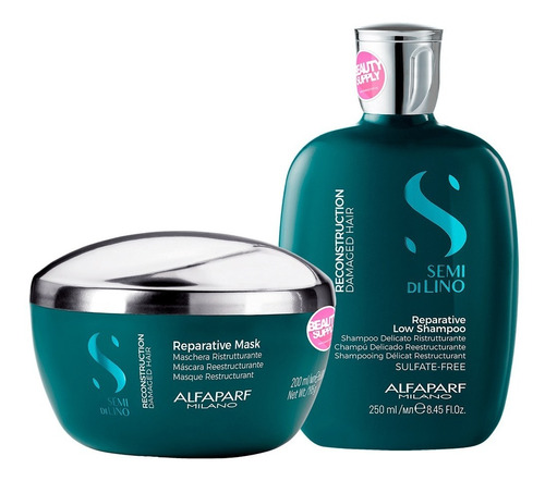 Shampoo Y Mascara Alfaparf Semi Di Lino Reconstructor