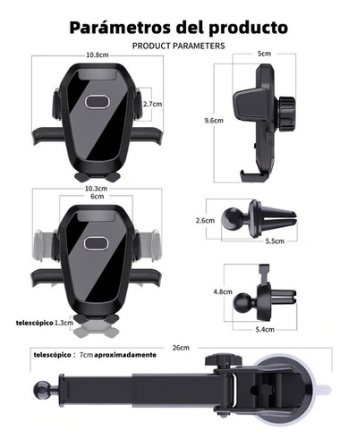 General Soporte De Celular Para Carro Porta Cel For