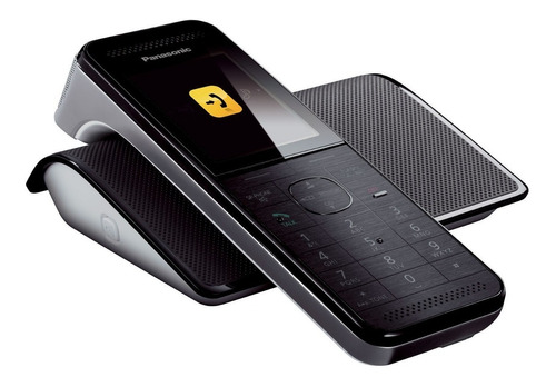 Teléfono fijo inalámbrico Panasonic Kx-PRW110LBW con Wi-Fi negro