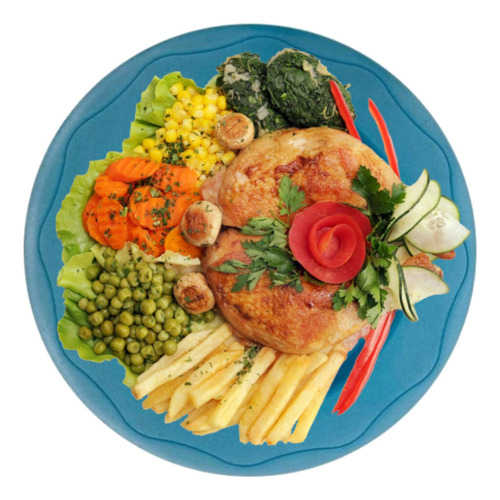 Kit 50 Pratos De Plástico Rígidos Refeições Lanches Colorido