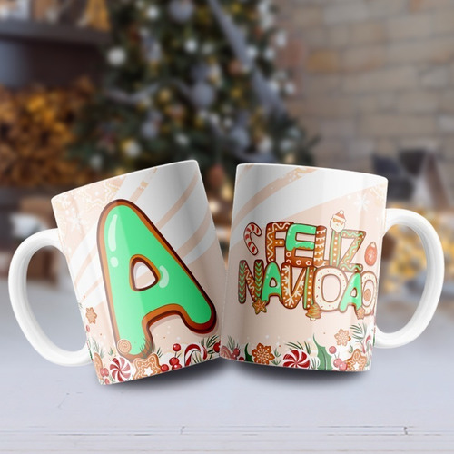 Mugs,taza,pocillo Navideños Letras  Navidad Personalizado