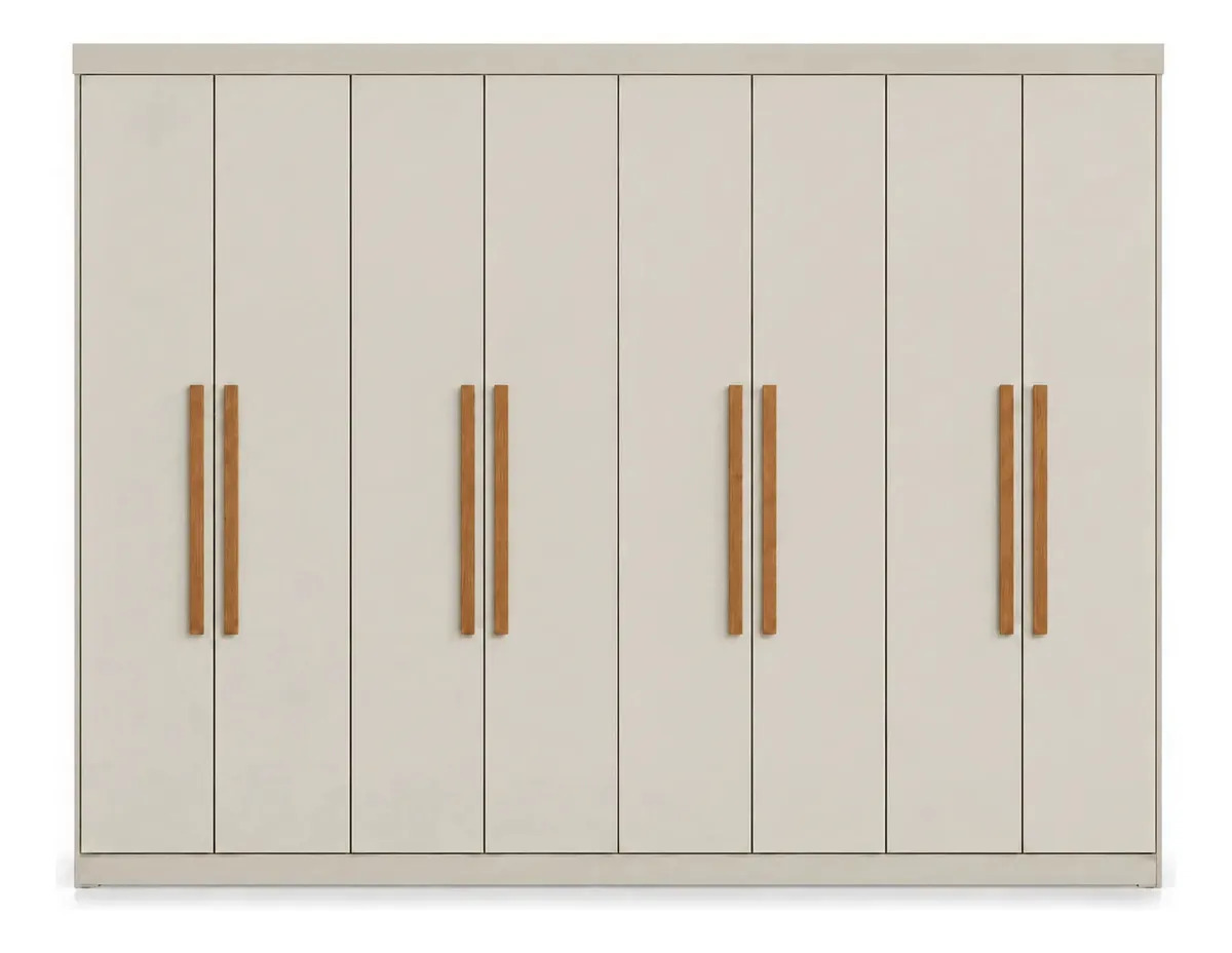 Guarda-Roupa Casal Paris 8 Portas 4 Gavetas Branco