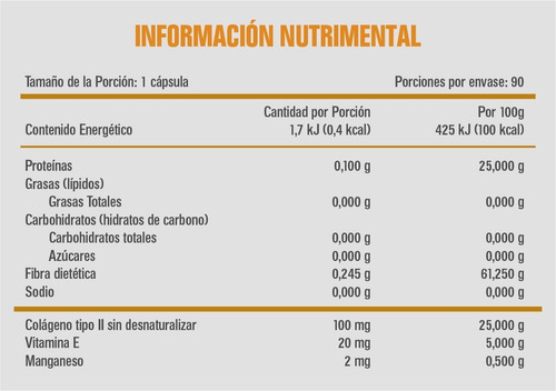 Imagen 2 de 2 de Suplemento En Cápsulas Olnatura® Just For You Colágeno Tipo Ii Sin Desnaturalizar Uc Uc-ii Sabor Natural 90 Un
